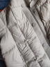 鴨鴨（YAYA）羽絨服女小個(gè)子2025新款韓版針織拼接洋氣減齡百搭高級感外套HT 米白 S 155-80A 曬單實(shí)拍圖