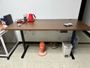 凡積實(shí)木電動(dòng)升降桌智能電腦桌可升降電競桌子家用辦公學(xué)習工作臺書(shū)桌 3CM桌面【雙電機2節】胡桃色 180x80x75CM 曬單實(shí)拍圖