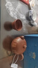 蘇蔻吳濤老師宜興紫砂壺純手工原礦清水泥功夫茶具套裝手把壺送禮新年 納福一壺兩杯（刻繪款） 3頭 曬單實(shí)拍圖