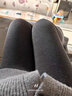 完美記憶打底褲女秋冬加絨加厚保暖外穿顯瘦光腿神器 黑色厚絨連腳款 曬單實(shí)拍圖