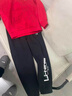 李寧（LI-NING）兒童運動(dòng)套裝冬季紅色童裝新年款6-12歲中大童本命年加絨衛衣衛褲 新年套裝一【加絨衛衣/大logo加絨衛褲】 150 曬單實(shí)拍圖