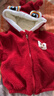 貝瑞加（Babyprints）兒童外套秋冬夾棉保暖棉襖男女寶寶春節過(guò)年衣服紅色上衣 90 曬單實(shí)拍圖