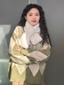 莘晨純色毛毛圍巾女冬季柔軟韓版可愛(ài)少女毛絨圍脖保暖ins仿兔毛毛領(lǐng) 米白色 曬單實(shí)拍圖