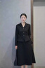 X.C.N 祥春鳥(niǎo)秋冬季氣質(zhì)通勤西裝套裝裙女高級感時(shí)尚主持人商務(wù)接待正裝 深灰色 M 曬單實(shí)拍圖