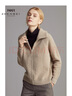 珍貝純羊絨衫女秋冬新款加厚拉鏈開(kāi)衫保暖針織外套簡(jiǎn)約TM8166 淺駝 XL （110碼） 曬單實(shí)拍圖