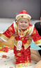 溫蔓爾抓周衣服男寶秋冬季錦緞男女童寶寶周歲禮服嬰兒新年喜慶拜年服05 龍紋如意福冬 80 6-12月17-21斤 曬單實(shí)拍圖