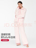 愛(ài)慕長(cháng)袖長(cháng)褲睡衣家居服套裝軟絨舒暖AM468131粉色160 曬單實(shí)拍圖