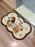 七七家仿毛線(xiàn)編織浴室吸水墊卡通地墊衛生間腳墊洗手間門(mén)口防滑墊子 薩麗麻橡膠底-毛線(xiàn)異形小狗 40cm*60cm 曬單實(shí)拍圖
