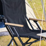 原始人戶(hù)外折疊椅躺椅露營(yíng)高背海狗椅午休椅釣魚(yú)沙灘椅航空鋁便攜 【黑色】鋁合金海狗椅 曬單實(shí)拍圖