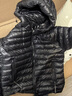 天石鵝鎧甲800蓬白鵝絨羽絨服男士短款連帽輕量排骨服2.0版G419/G422 黑色 男款2.0升級 XL 曬單實(shí)拍圖