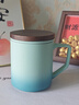 叁旬（sanxun） 知行陶瓷泡茶馬克杯帶蓋過(guò)濾水杯女男辦公室茶水分離杯子定制 知行馬克杯【湖蘭釉】 曬單實(shí)拍圖