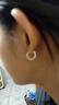 ZEGL999足銀耳環(huán)耳圈針養耳洞耳釘女簡(jiǎn)約 曬單實(shí)拍圖
