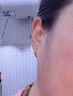 賽菲爾黃金耳飾女足金999.9時(shí)尚圓圈耳環(huán)送老婆小版 約1.2克 曬單實(shí)拍圖