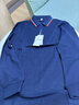 訊印衣高端長(cháng)袖POLO衫定制工作服印logo秋季4s店企業(yè)團體服繡字工裝T恤 【絲光長(cháng)絨棉】拼色款-深蘭/藏青色 L 曬單實(shí)拍圖