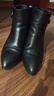 紅蜻蜓時(shí)裝靴25冬季女鞋加絨保暖粗高跟顯瘦通勤短靴皮靴WFC45005黑色36 曬單實(shí)拍圖
