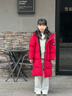 英氏（YEEHOO）兒童羽絨服三防長(cháng)款過(guò)膝冬季保暖外套女童冬裝連帽男童中童戶(hù)外 紅色 130 曬單實(shí)拍圖