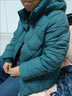 韓淑蘭2025年帶帽新款棉襖棉媽媽冬裝短款加厚棉服洋氣保暖外套冬季棉衣 藍綠色 2XL 【建議105-125斤】 曬單實(shí)拍圖