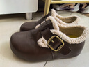 百思圖25冬勃肯鞋雪地靴棉鞋加絨保暖女毛毛鞋單鞋B3047DM5 深咖色 36 曬單實(shí)拍圖