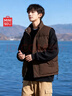 名創(chuàng  )優(yōu)品（MINISO）棉馬甲男生保暖防寒無(wú)袖上衣冬季新款痞帥風(fēng)立領(lǐng)坎肩 咖啡 XL 曬單實(shí)拍圖