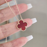 GIOIO四葉草項鏈女純18k玫瑰金項鏈女k金項鏈簡(jiǎn)約鎖骨鏈生日禮物送女友 四葉草紅瑪瑙項鏈 純18k玫瑰金色 曬單實(shí)拍圖
