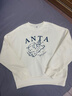 安踏（ANTA）萌寵衛衣丨磨毛時(shí)尚套頭衛衣女春季新款寵物印花寬松休閑上衣 【輕暖磨毛】象牙白-1 | 女性剪裁 XS (女155) 曬單實(shí)拍圖