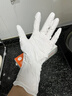 丁晴一次性手套食品級丁腈材質(zhì)加長(cháng)加厚防粘防水防油家務(wù)清潔手套 12寸白色丁腈手套 [1包/100只] L 曬單實(shí)拍圖