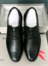紅蜻蜓真皮秋冬男士高級感正裝皮鞋德比鞋婚鞋內增高鞋 WTA7376 黑色41 曬單實(shí)拍圖
