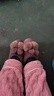 迪芙熙女生拖鞋可愛(ài)卡通冬季毛絨棉拖鞋女室內防滑保暖少女心月子居家棉 咖啡色(包跟) 36 37碼(適合35/36腳穿) 曬單實(shí)拍圖