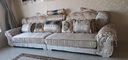 奢檀歐式布藝沙發(fā)客廳沙發(fā)家用小戶(hù)型客廳沙發(fā)大沙發(fā)直排式沙發(fā)組合 3.2米歐式沙發(fā)（米白色） 曬單實(shí)拍圖