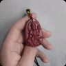 普陀山高含量朱砂吊墜項守護本命佛紫金砂吊墜【保真朱砂】情侶生日禮物 曬單實(shí)拍圖