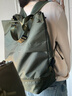 微光里兩用大容量雙肩包男女單肩托特包手提拎包小眾輕便旅行背包帶鞋倉 軍綠色 單肩手提托特包 曬單實(shí)拍圖