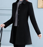 皮爾卡丹（pierre cardin）小個(gè)子毛呢外套女中長(cháng)2025新款修身顯瘦加厚百搭收腰顯瘦呢子大衣 嘉興雙面絨內里夾棉黑色 XL 濮院雙面絨大衣 曬單實(shí)拍圖