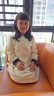 英氏（YEEHOO）女童連衣裙兒童公主裙中大童裝洋裝學(xué)院風(fēng)休閑時(shí)尚春裝  米白 130 曬單實(shí)拍圖