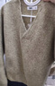 森馬（Semir）毛衣女冬季短款含羊毛破洞V領(lǐng)毛衫辣妹個(gè)性ins小個(gè)子101724107032 曬單實(shí)拍圖
