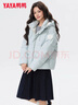 鴨鴨羽絨服女短款2025冬季新款小個(gè)子甜美氣質(zhì)休閑百搭防寒保暖外套HT 冰川藍 M (160) 曬單實(shí)拍圖