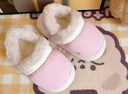 樸西兒童棉拖鞋2025男女秋冬季室內家居防滑羽絨布防水可外穿包跟棉鞋 蜜桃粉 28 【190mm】 曬單實(shí)拍圖