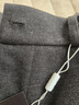 羅蒙（ROMON）毛呢短褲女2025秋冬新款五分闊腿褲高腰寬松顯瘦加厚外穿休閑中褲 深灰色 2XL  【建議135-150斤】 曬單實(shí)拍圖