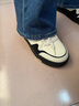 斐樂(lè )（FILA）FUSION斐樂(lè )潮牌BANK DX女鞋場(chǎng)下滑板鞋新款時(shí)尚厚底鞋 古白色/黑-AB 38 曬單實(shí)拍圖