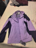 啄木鳥(niǎo)（TUCANO）沖鋒外套女三合一可拆倆件套防風(fēng)防水登山可拆卸帽女裝 淺紫2XL 曬單實(shí)拍圖