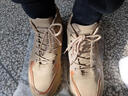 鉑吶苓高幫男鞋英倫風(fēng)中幫工裝馬丁鞋透氣輕便上班干活勞保潮鞋冬季加絨 J05卡其色 42 曬單實(shí)拍圖