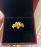周六福（ZLF）新年禮物  黃金戒指女款足金花朵繁花活口指環(huán)幸福之花 計價(jià) 12號-5.23g 曬單實(shí)拍圖