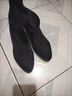 啄木鳥(niǎo)彈力靴女平底瘦瘦靴2026平跟秋冬季短靴中筒靴顯瘦尖頭防滑單靴子 黑色加絨 37 曬單實(shí)拍圖