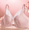 愛(ài)慕內衣女小胸聚攏顯大性感蕾絲無(wú)鋼圈隱孔透氣文胸 曬單實(shí)拍圖