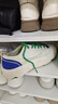 斐樂(lè )（FILA）官方女鞋ROCK巖石鞋帆布鞋楊冪同款夏新款時(shí)尚休閑鞋 白棉花糖/炫目藍-MD 40 曬單實(shí)拍圖