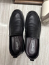 強人大碼男鞋頭層牛皮特大碼皮鞋一腳蹬商務(wù)休閑鞋 JDA5128 黑色 46碼 曬單實(shí)拍圖