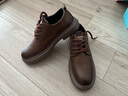 啄木鳥(niǎo)同款【真皮牛皮】皮鞋男駕車(chē)鞋男士商務(wù)休閑鞋厚底防滑皮鞋 棕色 41 曬單實(shí)拍圖