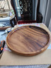LIUIUSU實(shí)木圓形托盤(pán) 加厚胡桃木整木手工圓盤(pán) 加大號木質(zhì)茶盤(pán)干果盤(pán)深盤(pán) 加大號加厚整木圓盤(pán)（30cm*3cm） 曬單實(shí)拍圖