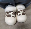 幸?，旣悾–heerful Mario）奶牛兒童棉拖鞋防水男童秋冬室內家居鞋毛毛拖鞋包跟寶寶女孩冬季 曬單實(shí)拍圖