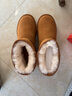 意爾康女靴雪地靴女冬季厚底加絨加厚保暖棉鞋百搭中筒短靴媽媽棉靴子 土黃色 加絨 【靴筒羊毛內里】 38 曬單實(shí)拍圖