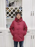 俞兆林（YUZHAOLIN）中老年女裝羽絨服女白鴨絨婆婆太太60歲奶奶加厚防風(fēng)保暖媽媽外套 紅色 L 建議80-100斤 曬單實(shí)拍圖